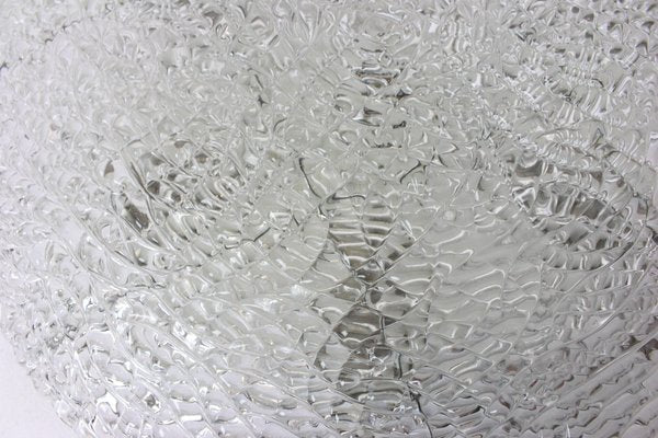 Large Austrian Ice Glass Flush Mount from Kalmar, 1960s-UGR-1086116