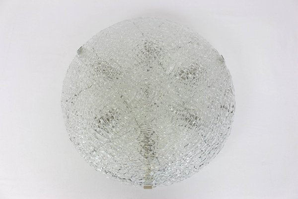 Large Austrian Ice Glass Flush Mount from Kalmar, 1960s-UGR-1086116