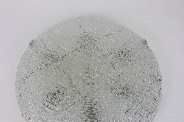 Large Austrian Ice Glass Flush Mount from Kalmar, 1960s-UGR-1086116