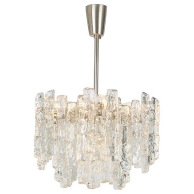 Large Austrian Murano Ice Glass Chandelier by Kalmar, 1960s-UGR-1085491