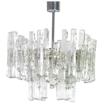 Large Austrian Murano Ice Glass Chandelier by Kalmar, 1960s-UGR-1085565