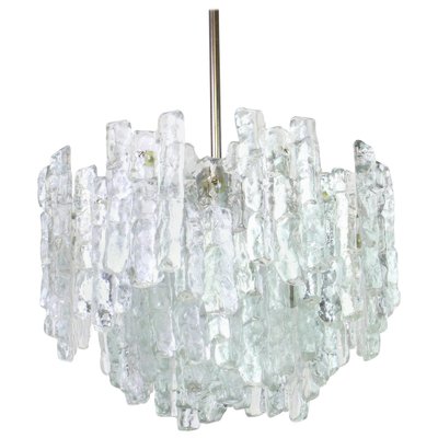 Large Austrian Murano Ice Glass Chandelier by Kalmar, 1960s-UGR-1085597