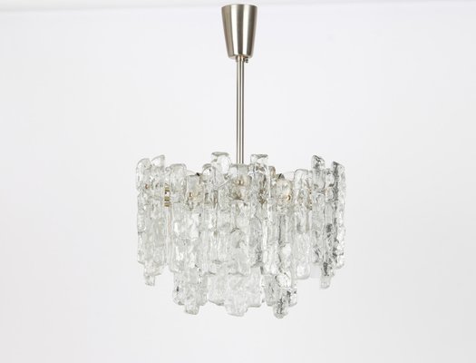 Large Austrian Murano Ice Glass Chandelier by Kalmar, 1960s-UGR-1085491