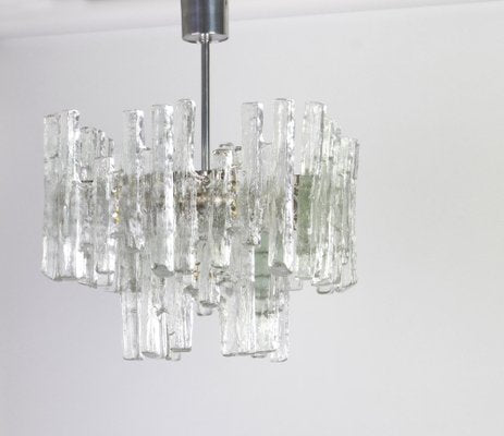 Large Austrian Murano Ice Glass Chandelier by Kalmar, 1960s-UGR-1085565