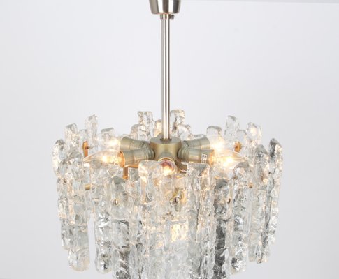 Large Austrian Murano Ice Glass Chandelier by Kalmar, 1960s-UGR-1085491