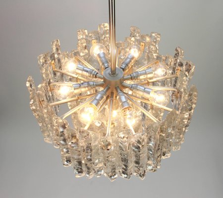 Large Austrian Murano Ice Glass Chandelier by Kalmar, 1960s-UGR-1085597