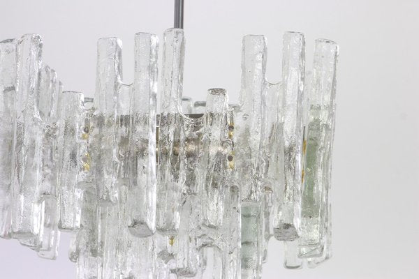 Large Austrian Murano Ice Glass Chandelier by Kalmar, 1960s-UGR-1085565