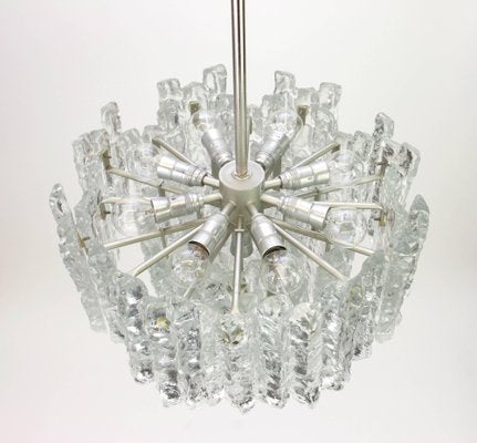 Large Austrian Murano Ice Glass Chandelier by Kalmar, 1960s-UGR-1085597