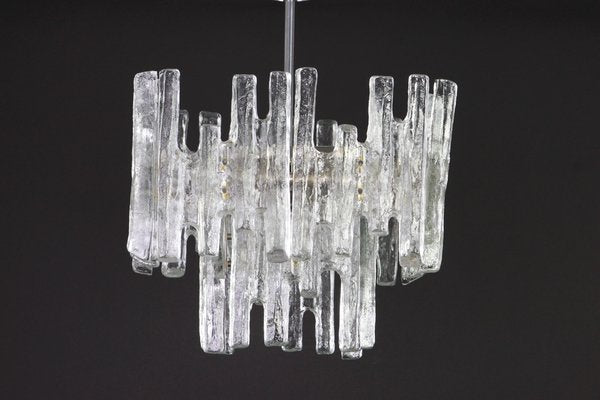 Large Austrian Murano Ice Glass Chandelier by Kalmar, 1960s-UGR-1085565