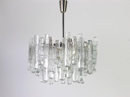 Large Austrian Murano Ice Glass Chandelier from Kalmar, 1960s-UGR-1086238