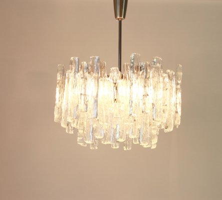 Large Austrian Murano Ice Glass Chandelier from Kalmar, 1960s-UGR-1086238