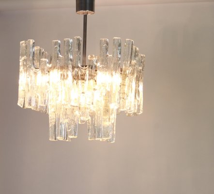 Large Austrian Murano Ice Glass Chandelier from Kalmar, 1960s-UGR-1086215