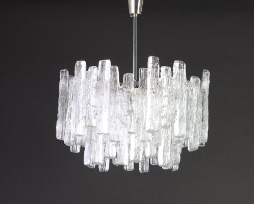 Large Austrian Murano Ice Glass Chandelier from Kalmar, 1960s-UGR-1086238