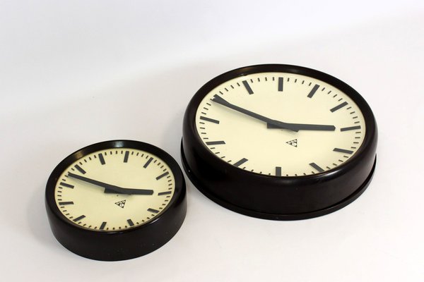 Large Bakelite Railway Clock from Pragotron, 1950s-WVS-1382242