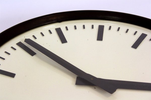 Large Bakelite Railway Clock from Pragotron, 1950s-WVS-1382242