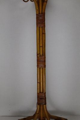 Large Bamboo & Rattan Coat Rack, 1960s-BHG-1793856