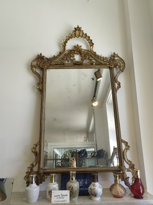 Large Baroque Mirror for Fireplace with Wooden Frame-ZFY-1727627