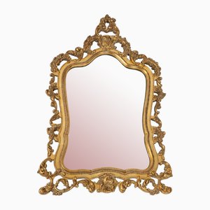 Large Baroque Mirror in Gilded Wood, 1950-YSY-2033782