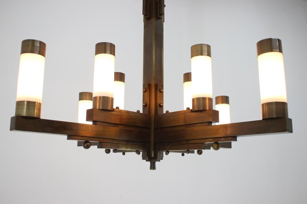 Large Bauhaus Brass Ceiling Lamp, 1930s-TZ-777317