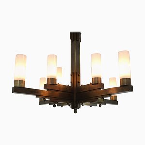 Large Bauhaus Brass Ceiling Lamp, 1930s-TZ-777317