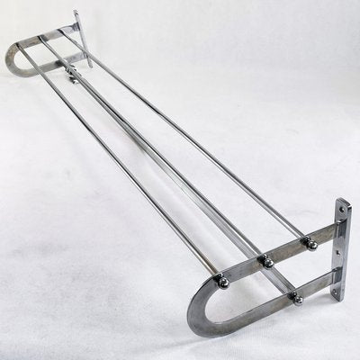 Large Bauhaus or Art Deco Chrome Wall Rack-JUZ-1001364