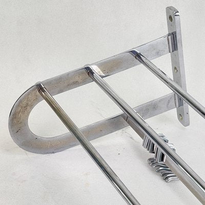 Large Bauhaus or Art Deco Chrome Wall Rack-JUZ-1001364