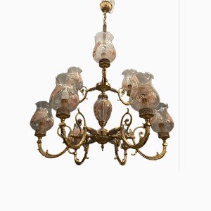 Large Beaded Murano Glass Chandelier from Rosa Perla, 1970s-JJC-862345