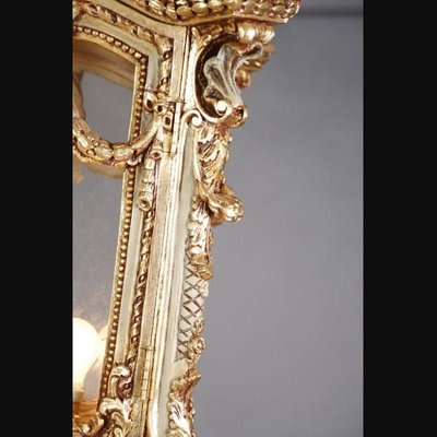 Large Beech Lantern Floor Lamp in Louis XV Style-FLW-1401984