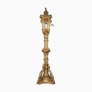 Large Beech Lantern Floor Lamp in Louis XV Style-FLW-1401984