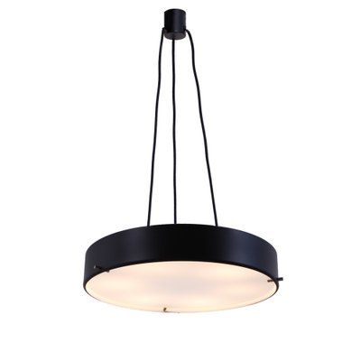 Large Black Ceiling Lamp attributed to Bruno Gatta for Stilnovo, 1950s-XT-1397741