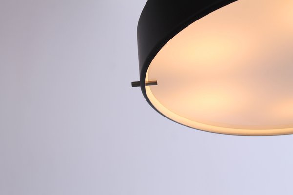 Large Black Ceiling Lamp attributed to Bruno Gatta for Stilnovo, 1950s-XT-1397741