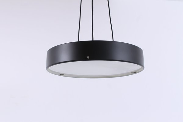 Large Black Ceiling Lamp attributed to Bruno Gatta for Stilnovo, 1950s-XT-1397741