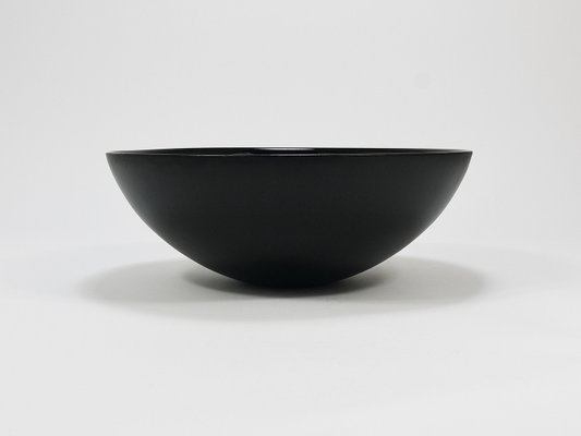 Large Black Centerpiece Glass Bowl from Riedel X Mesa, Italy, 1980s-MWV-2034433