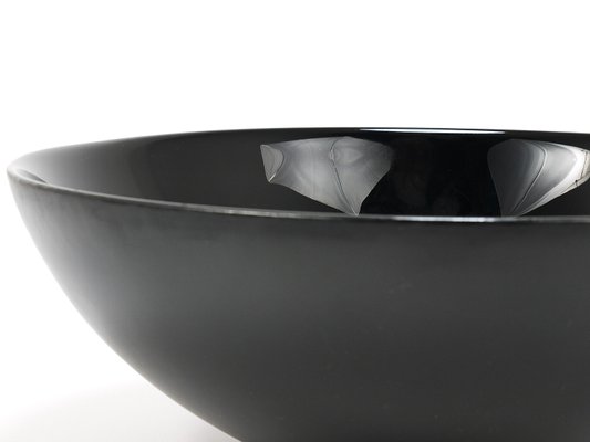 Large Black Centerpiece Glass Bowl from Riedel X Mesa, Italy, 1980s-MWV-2034433