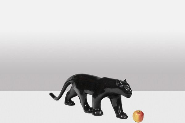 Large Black Panther in Bronze by François Pompon, 2006-CEJ-1770689