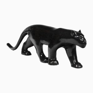 Large Black Panther in Bronze by François Pompon, 2006-CEJ-1770689