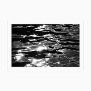 Large Black White Seascape, Reflections of Lido Island, Abstract Venice Waters 2021-RWC-825212