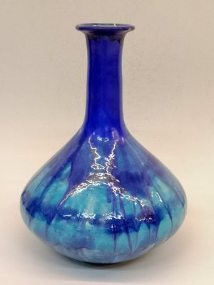 Large Blue Ceramic Vase, 1970s-UWE-621557