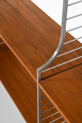 Large Bookcase in Teak and Chromed Steel attributed to Nils Strinning, 1960s-SC-2022151