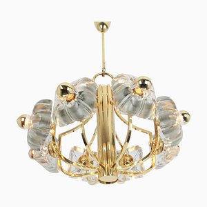 Large Brass and Crystal Glass Pendant from Sische, Germany, 1970s-UGR-1085799