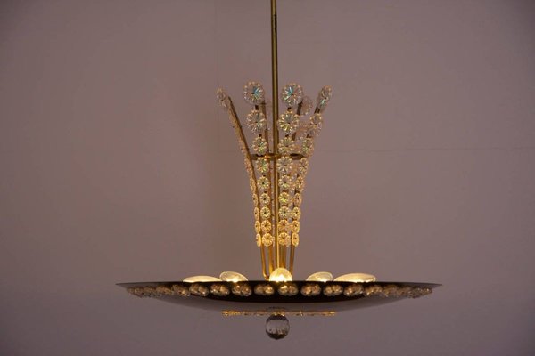 Large Brass and Glass Pendant Chandelier by Emil Stejnar, 1960s-VLZ-632033