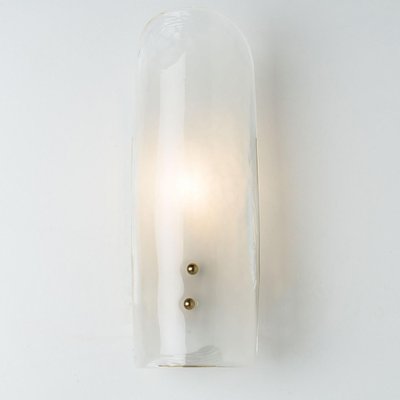 Large Brass and Hand Blown Glass Wall Light by J.T. Kalmar, 1960s-VDW-2026613