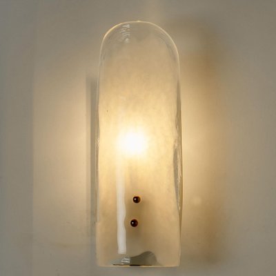 Large Brass and Hand Blown Glass Wall Light by J.T. Kalmar, 1960s-VDW-2026613