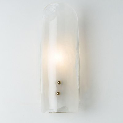 Large Brass and Hand Blown Glass Wall Lights attributed to J.T. Kalmar, 1960s-VDW-2036501