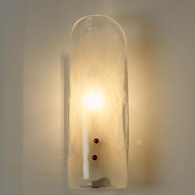 Large Brass and Hand Blown Glass Wall Lights attributed to J.T. Kalmar, 1960s-VDW-2036501