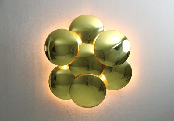 Large Brass Ceiling Lamps by Goffredo Reggiani, 1980s-DXL-1706970