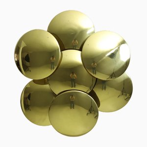 Large Brass Ceiling Lamps by Goffredo Reggiani, 1980s-DXL-1706970