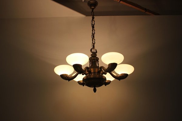 Large Brass Chandelier, 1900-TZ-1124687