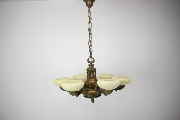 Large Brass Chandelier, 1900-TZ-1124687