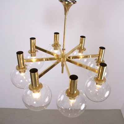 Large Brass Chandelier with 8-Arms from Interna, 1960s-VLZ-631912